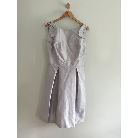 NWT | Alfred Sung | Dupioni Cocktail Bridesmaid Dress | Dove Gray | Size 12 - Picture 1 of 10